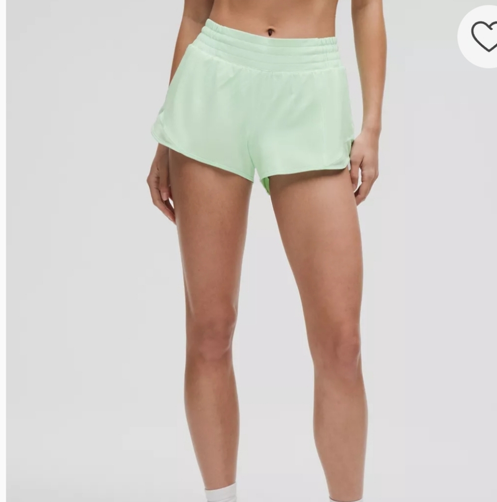 Women's Light Green Athletic Shorts